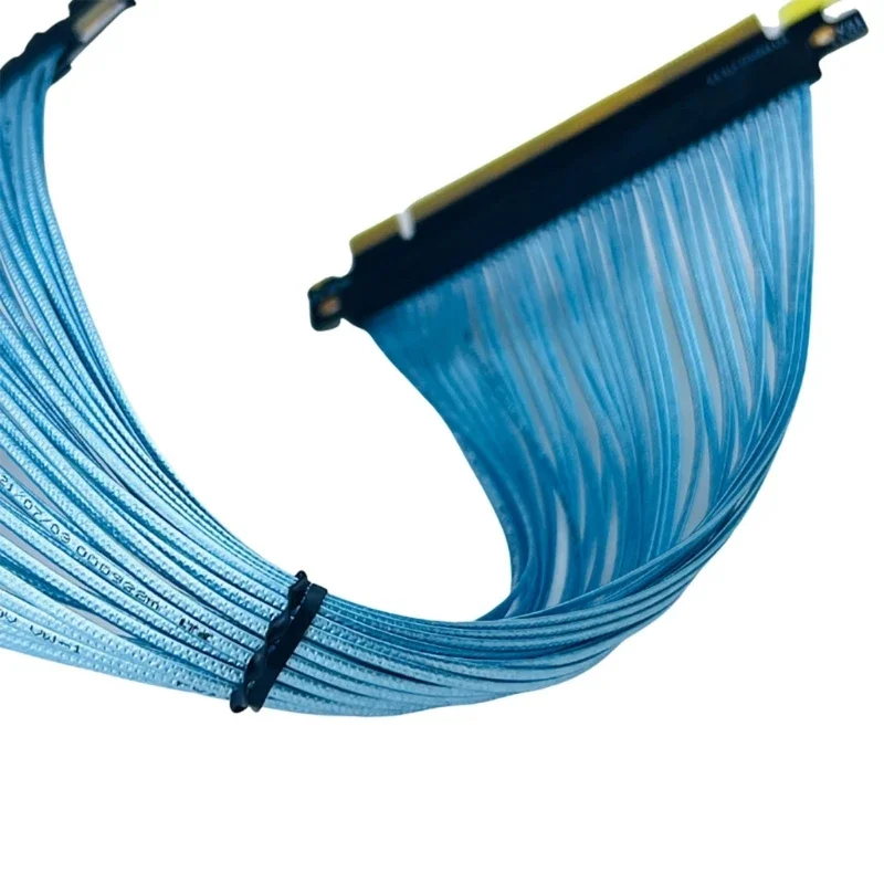 Cable extensión GPU PCIe4.0 X16 flexible Cable extensión GPU 32 S Compatible para Cable GPU tarjeta AI