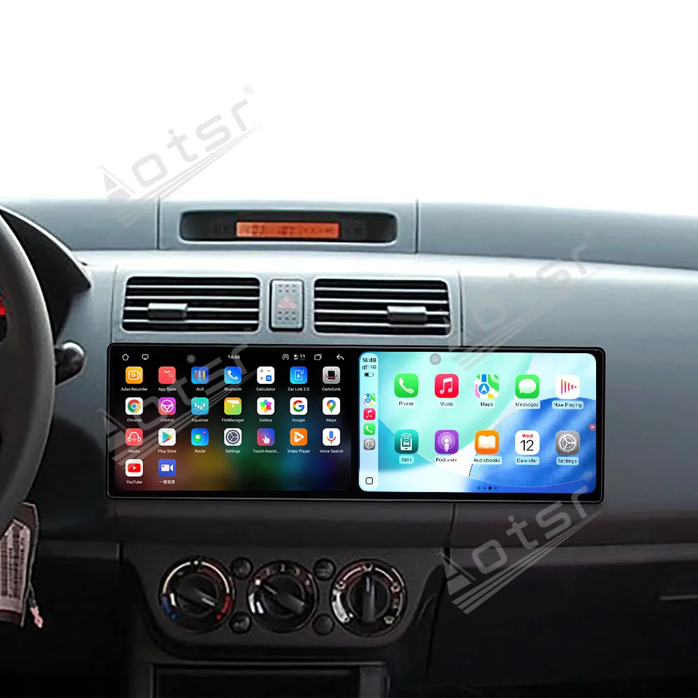 Dual 10.1 inch auto carplay Android 15.0 For Suzuki Swift 2005-2010 Car Radio Multimedia Player GPS navi Stereo WIFI Head Unit