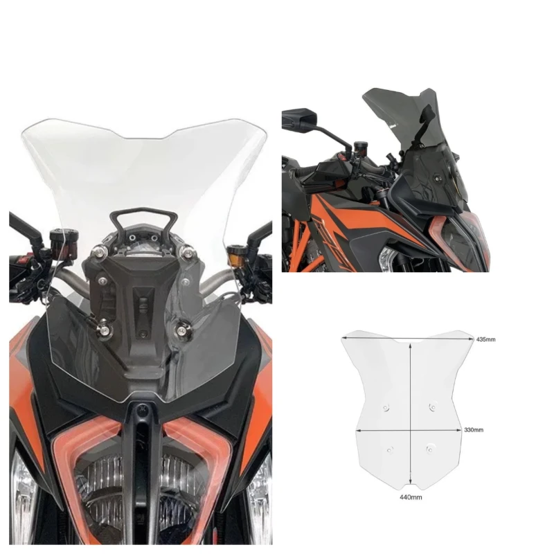 

For KM 1290 SUPERDUKE Super Duke GT 2019-2023 Motorcycle Touring Windshield Windscreen 1290GT Wind Deflectors 2020 2021 2022