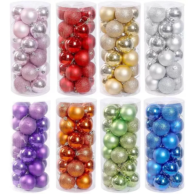 12Pcs Christmas Balls Ornaments for Christmas Tree Decoration Shatterproof Hanging Ball Holiday Party Decor