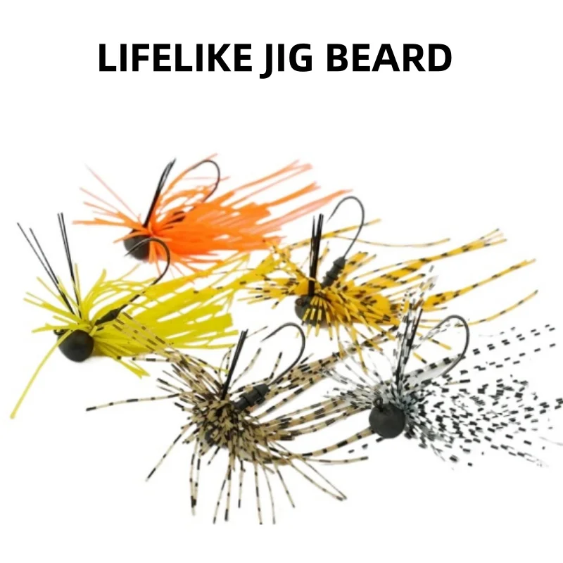 

Micro Wire Bait Creeper Jigs Luya 2.5 3.5 5g Tungsten Leadhead Weedless Jig Hook with Silicone Skirt for Bass Trout Fishing Lure