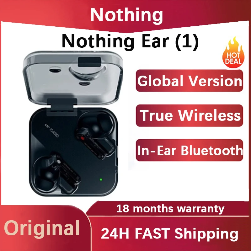 Nothing Ear 1 True Wireless Earphones Active Noise Reduction In-Ear Bluetooth Earphone Portable Waterproof For Music Work Gamer