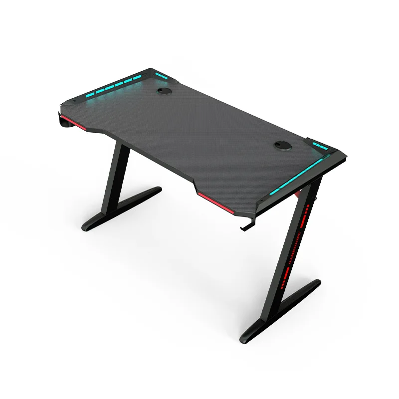PC Style Game Desk With Touching Swift RGB Light Racing Gaming Table