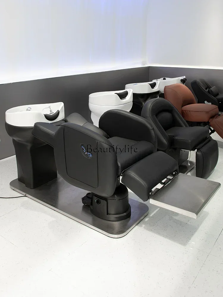 

yj5 lx29Electric Lifting Shampoo Chair Simple Lying Completely Stainless Steel Hair Salon Flushing Bed