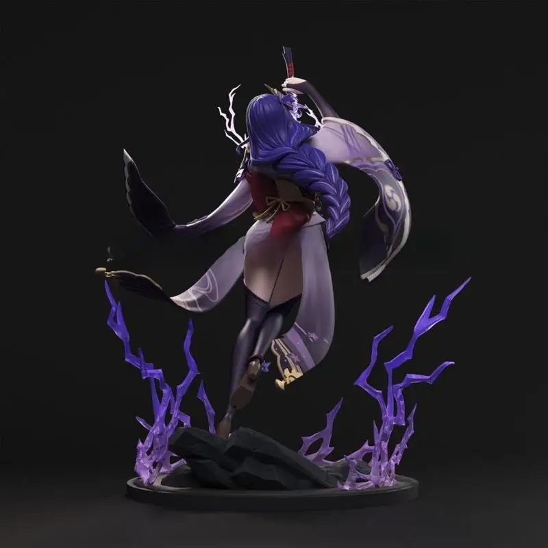 Auf Lager Der Gott des Donners rund um Raiden Shogun Anime Genshin Impact Thunder Spielmodell Dekoration Raiden No Inazuma Tono