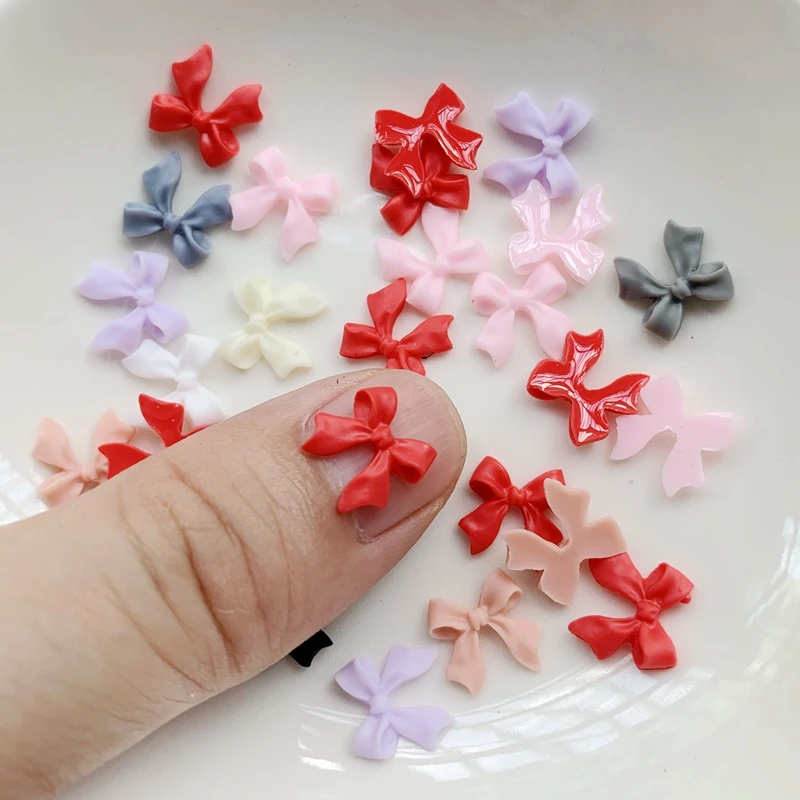 3D Nail Decorations Cute Butterfly Bow Tie Shape Nail Art Designs Acrylic Jewelry DIY Manicure Accessories Tools -HR64