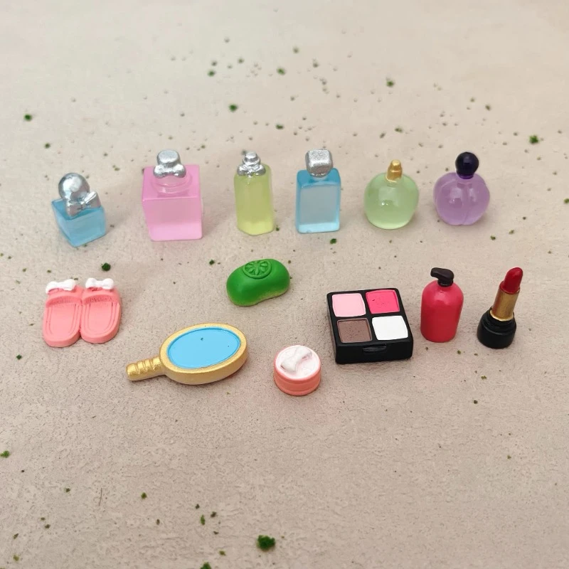 Emulation Miniature Cosmetics Perfume Lipstick Mirror Slipper Soap Shampoo Model Prop Ornament