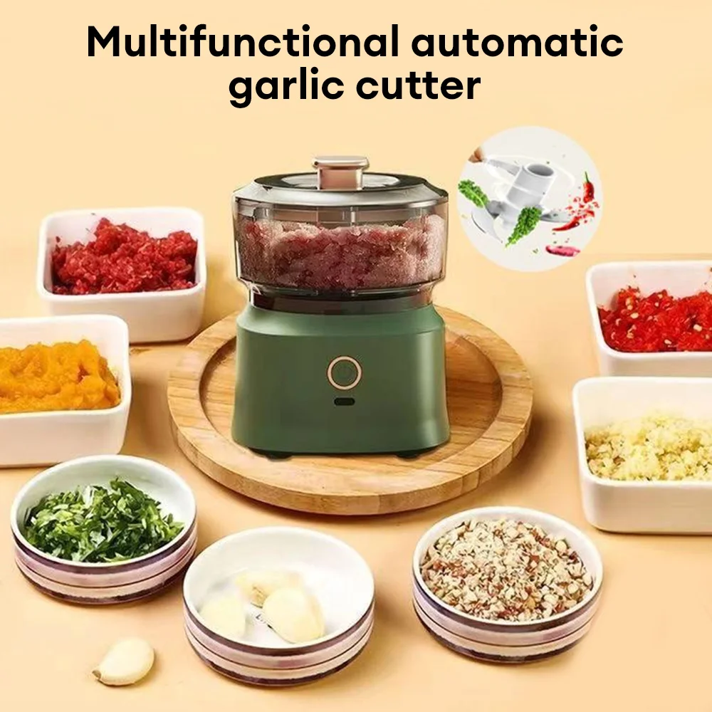 Mini Electric Garlic Press Wireless Garlic Chopper USB Charging Meat Grinder Vegetable Fruit Onion Food Shredder Kitchen Tool