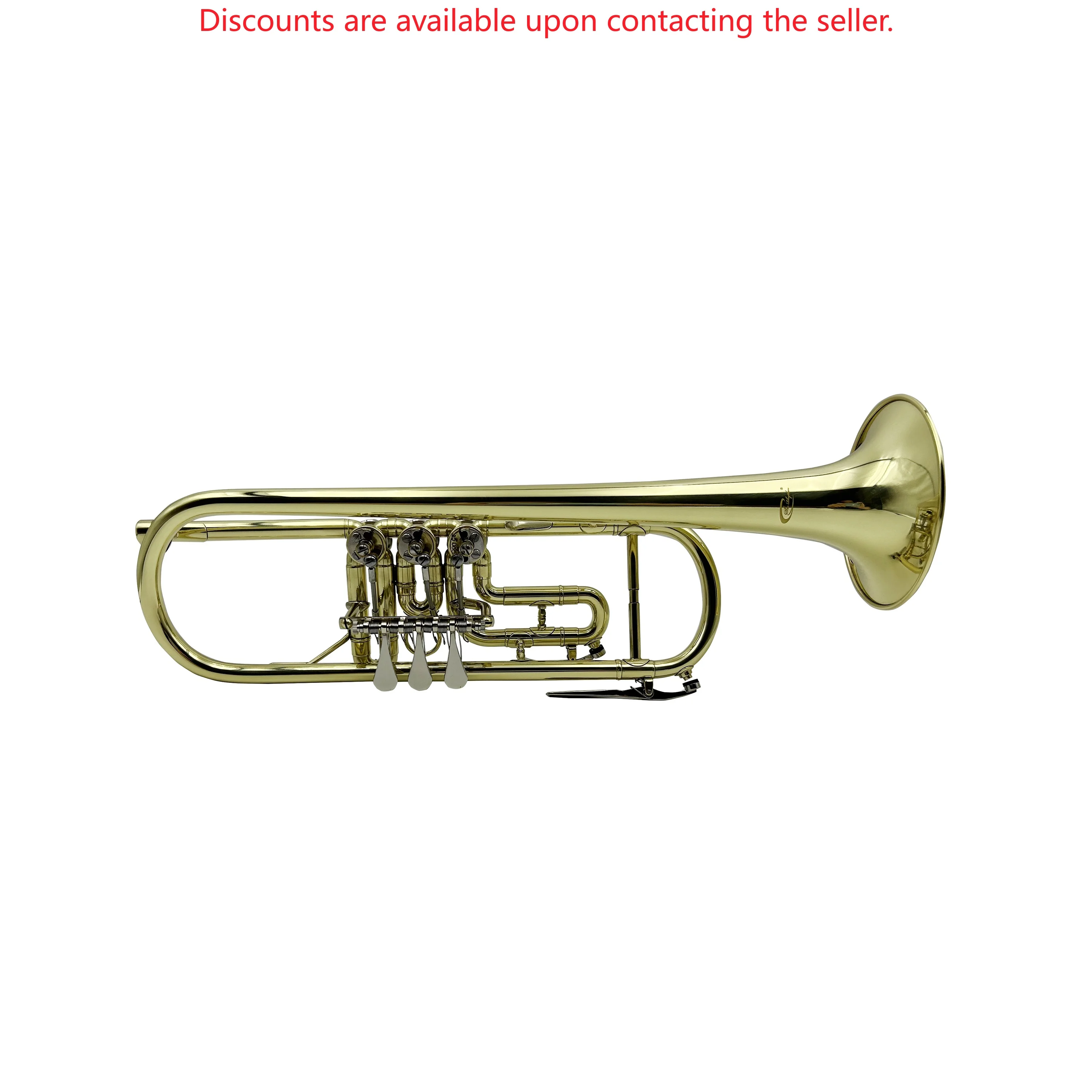 

OEM High Quality BB Tone Rotary Brass Trompeta JYTR411 Lacquer and Gold Surface Trumpet