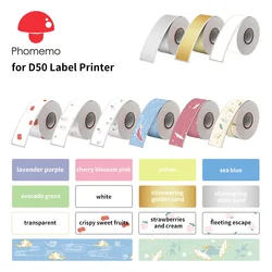3 Rolls Label Sticker Phomemo D50 Label Maker Tape Waterproof Anti-Oil Tear-Resistant Price Label Thermal Label Sticker Paper