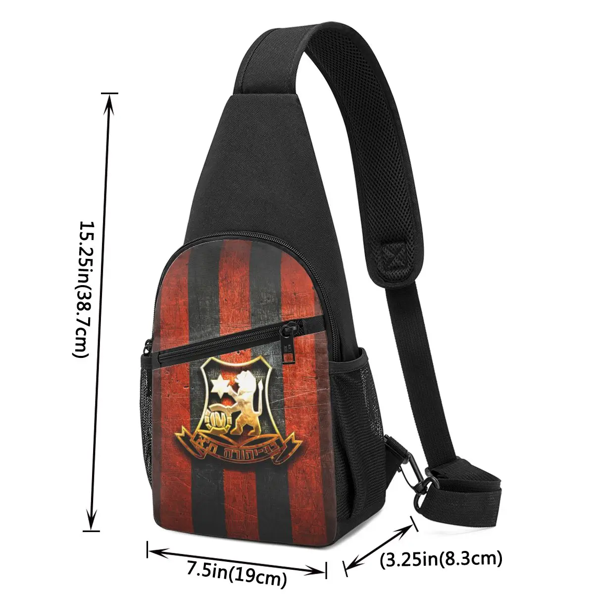 Mochila Crossbody Sling Feminina e Masculina, Israel Bnei Yehuda, Unisex, Ombro, Bolsa Peito, Viagem, Mochila para Caminhada