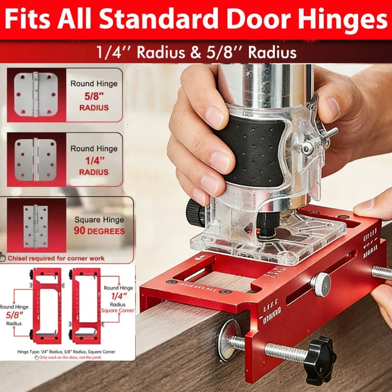 Professional Hinge Drilling Fixture Adjustable Cabinet Door Hinge Grooving Slotting Jig Installation Auxiliary Tools