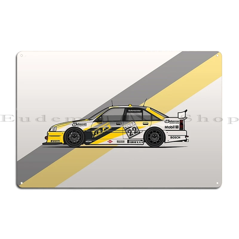 Opel Calibra Dtm Race Car Metal Plaque Poster Club Pub Garage Printing Wall Decor Race Car Tin Sign Poster
