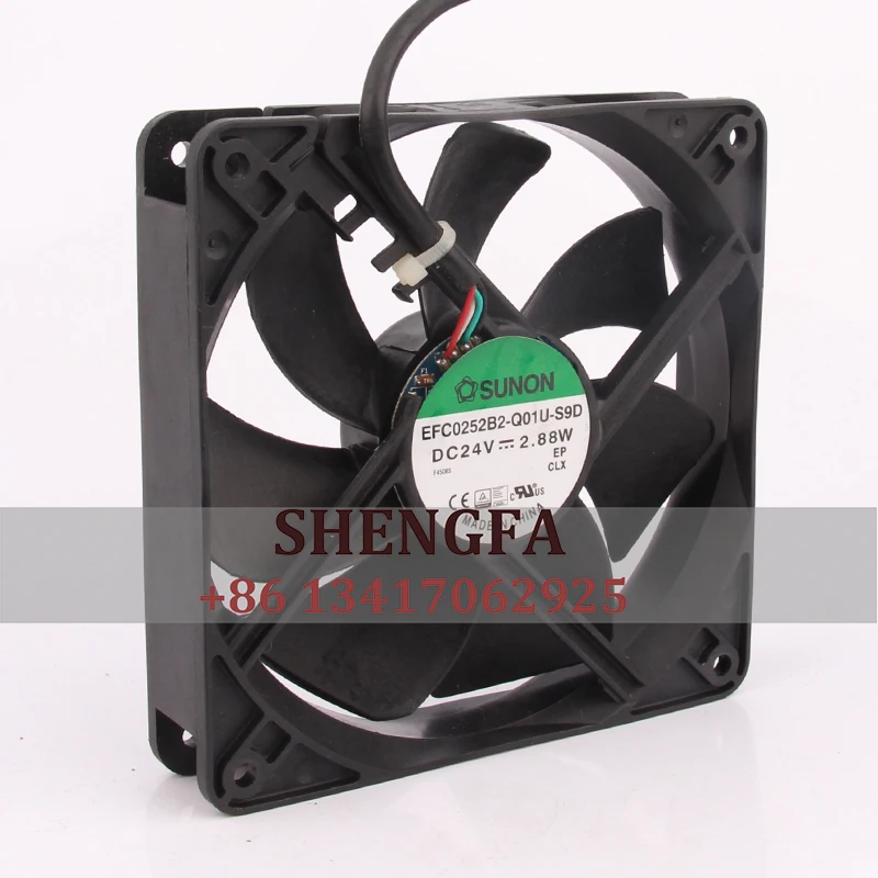 SUNON EFC0252B2-Q01U-S9D Case Cooling Fan DC24V 2.88W 120X120X25MM 12025 12CM 4wire Temperature Controlled Centrifugal