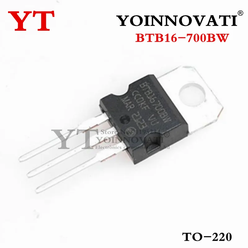 5pcs BTB16-700BW BTB16700BW BTB16 700BW TO-220 16A 700V  IC