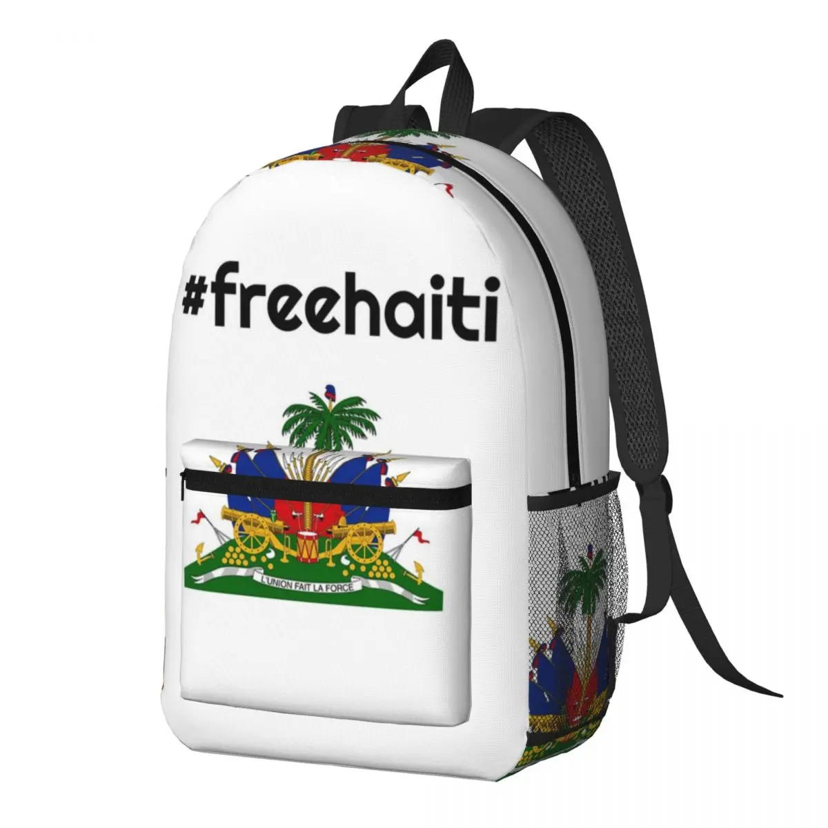 

Free Haitian Backpack Daypack Large Capacity Kids BookBag School Bag Shoulder Bags for Men Women