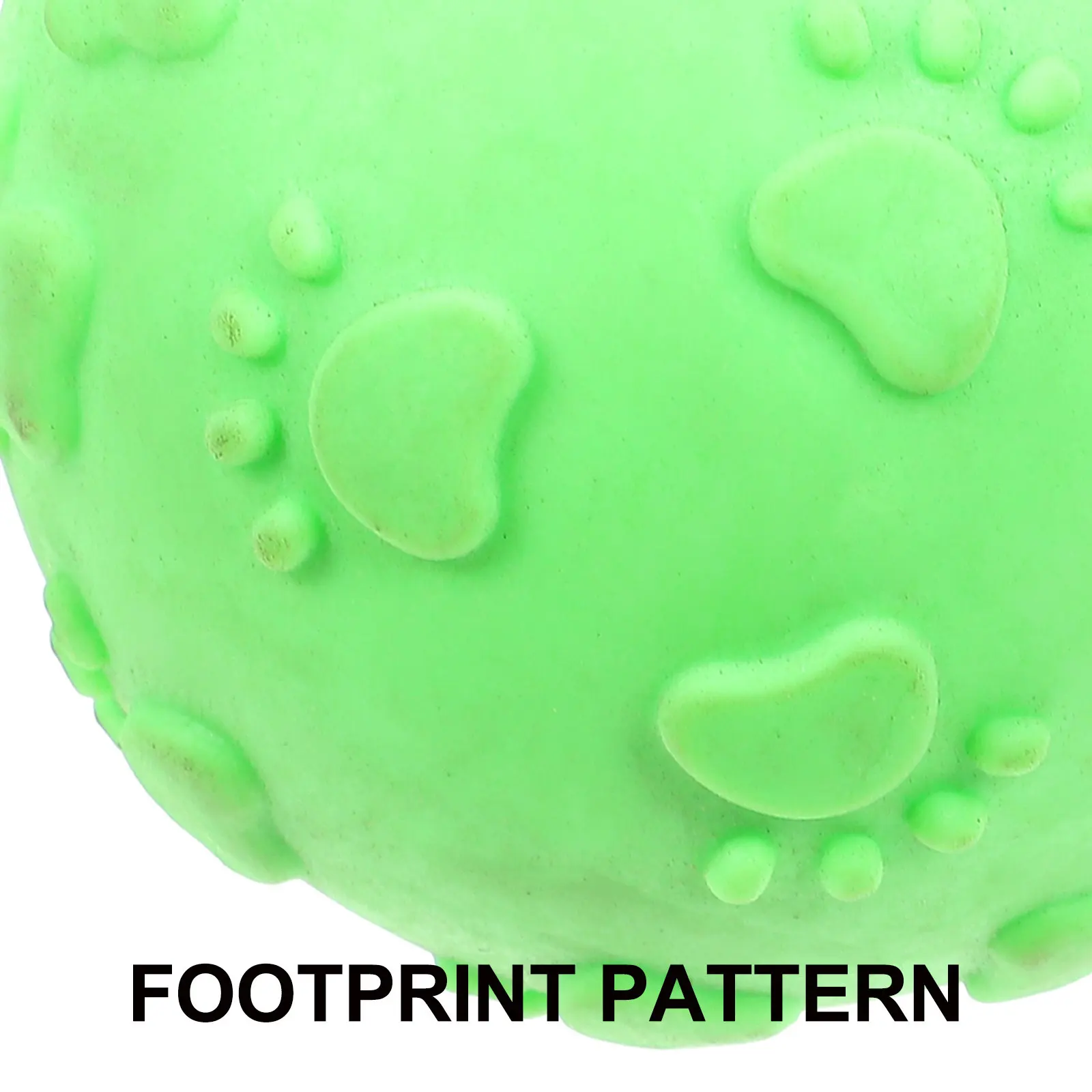 Pet Rubber Footprint Ball with Sound for Dogs Cats 6cm Diameter Random Color Elastic Rubber Molar Ball Teeth Footprint