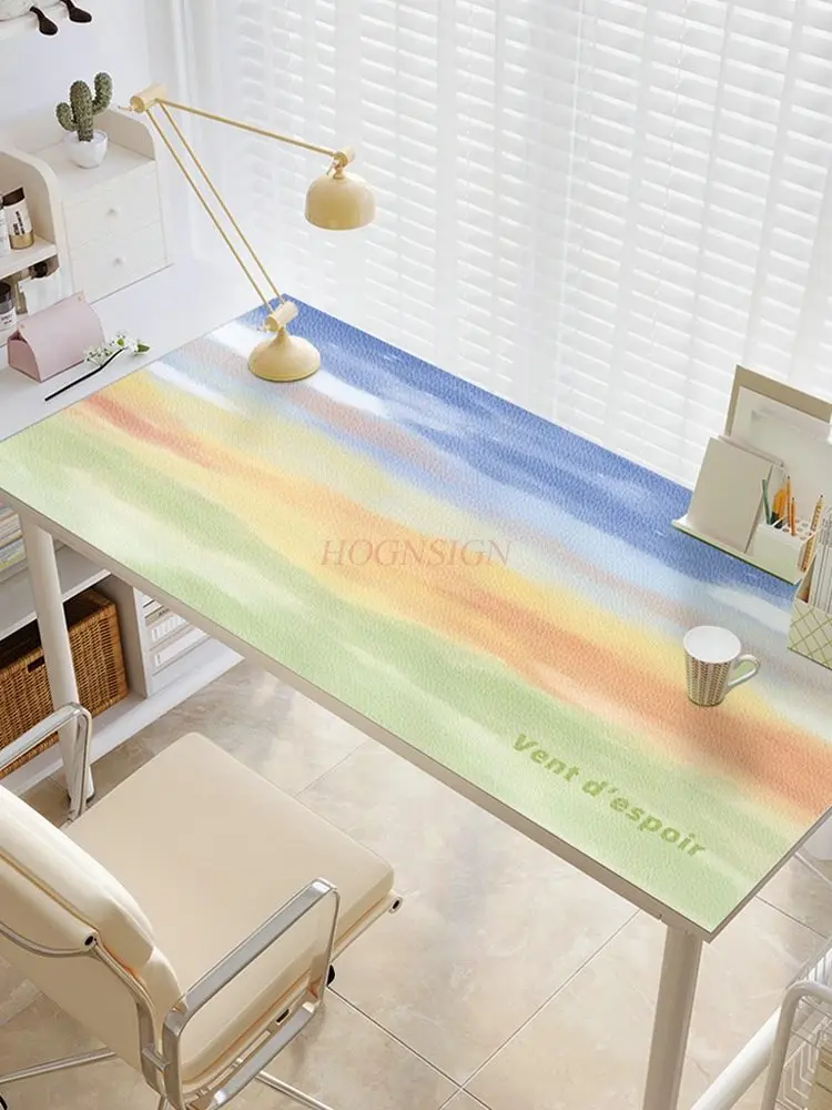 1pcs Leather desk pad, student children's study desk, desktop protection pad, writing desk pad, minimalist desk pad