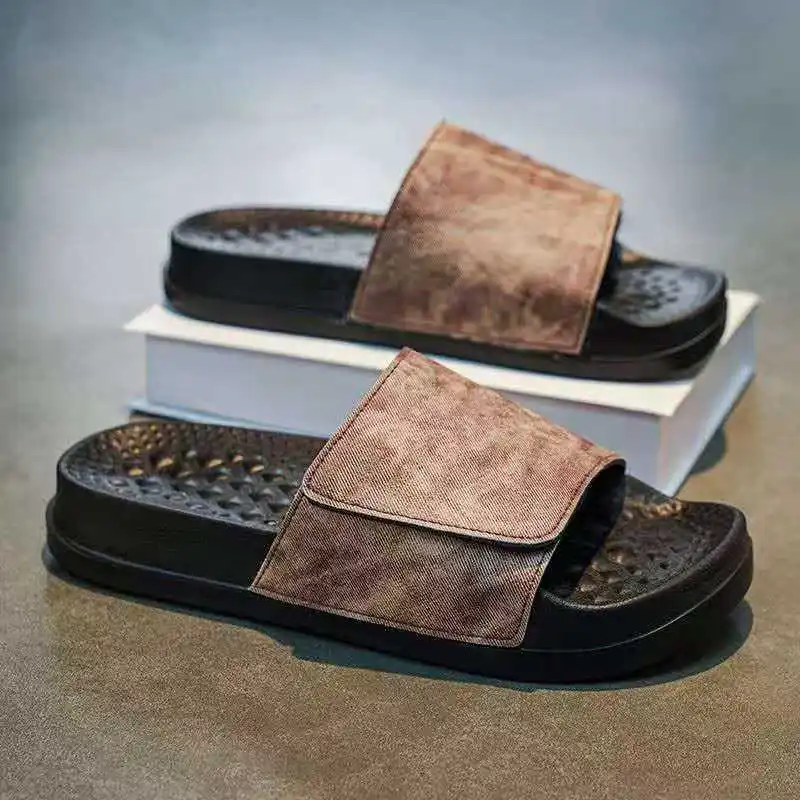 2026 Summer men's high-end appearance level casual slippers outdoor fashionable and versatile soft-soled anti-slip beach sandals
