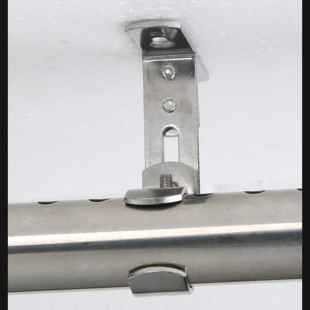 Adjustable Curtain Rod Bracket Heavy Duty Stainless Steel Wall Mounted Support For Single Double Pole Window Hardware