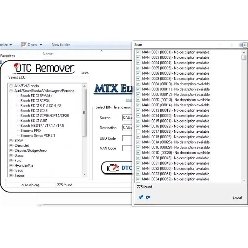 Latest DTC Remover 1.8.5.0 For KESS KTAG FGTECH OBD2 Software MTX DTC Remover 1.8.5 Keygen Full Unlimited Software