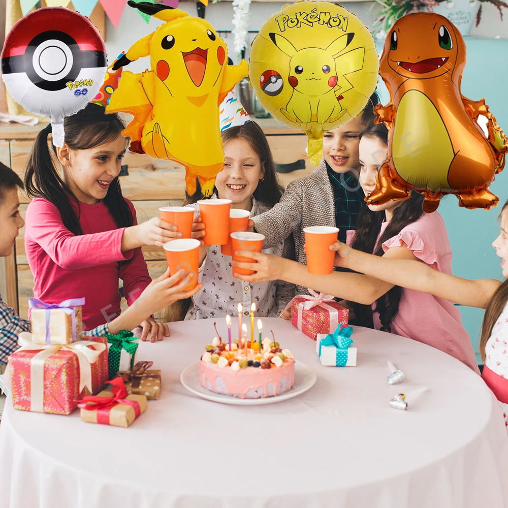 Pokemon Birthday Party Balloon Bouquet Decorations 32inch Number 1st 2nd Balloons Set Pikachu Globos For Boys Girls Baby Shower