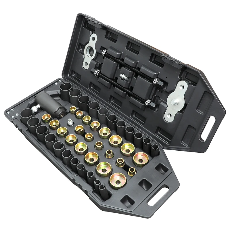 

51 шт., сменная пневматическая гидравлическая втулка, резиновая втулка шасси, инструмент для снятия и установки поворотного рычага, железная втулка заднего моста