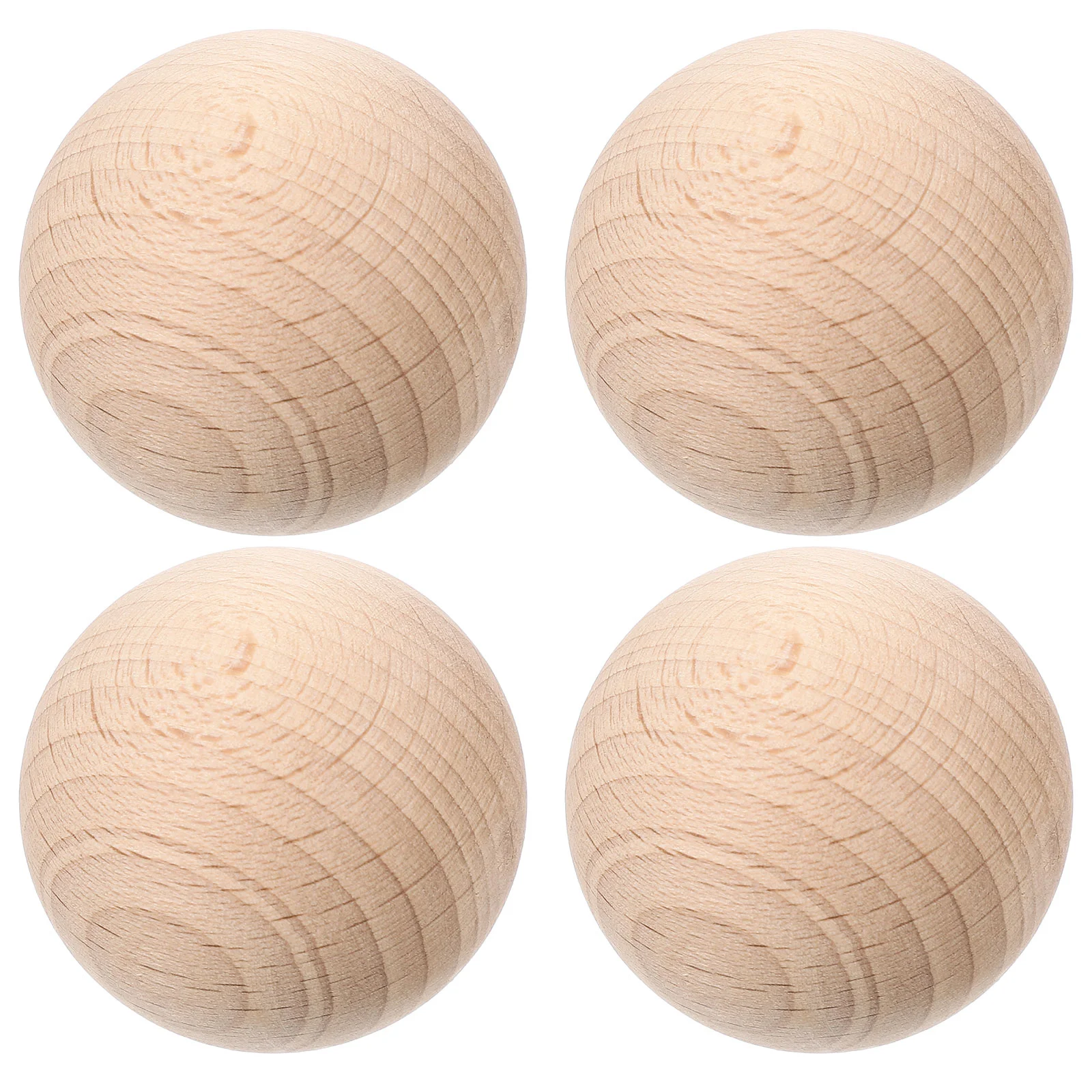 

4 Pcs Croquet Sport Balls Wooden Bocce Outdoor Grass Game Kick Children Rolling Kids Portable Sports