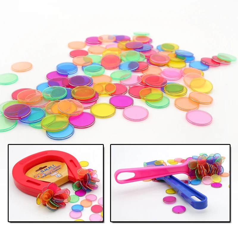 Baguettes magnétiques Montessori et jetons de Bingo, jeux de comptage et de tri des couleurs, outils pédagogiques, jouets éducatifs pour enfants