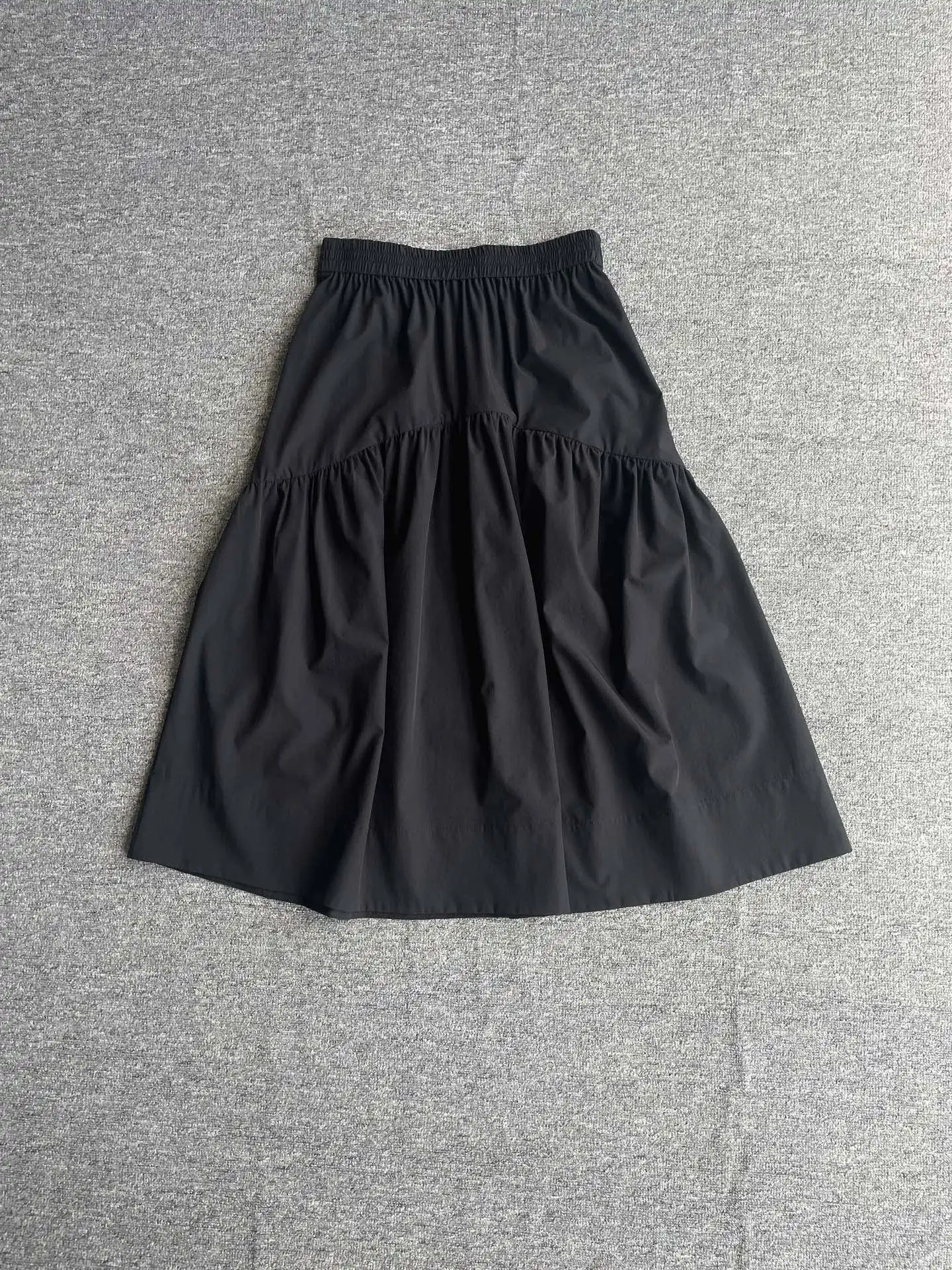 2026 Summer EP Design Sense Four sided Elastic Black A-line Half Skirt
