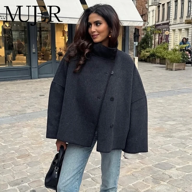 

MUJER пальто из искусственной шерсти для женщин, укороченная плюшевая куртка, женские свободные теплые зимние женские пальто, асимметричное волосатое пальто, верхняя одежда