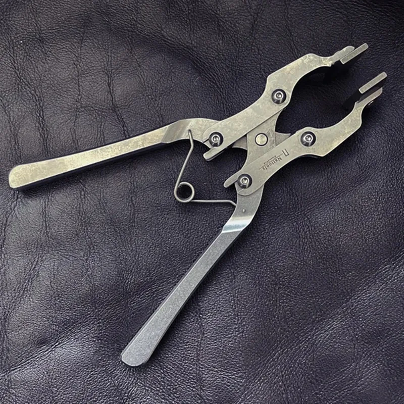 Nattools Leather Flat Mouth Pliers Stainless Steel Parallel Pliers DIY Leather Making Tools Pliers An Open Mouth Width Of 13MM