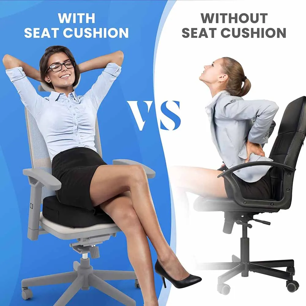 Office Chair Seat Cushion Pillow for Back,Sciatica Chair Cushion,Coccyx Cushion,Chair Support Cushion, Tailbone Pain Relief Pad