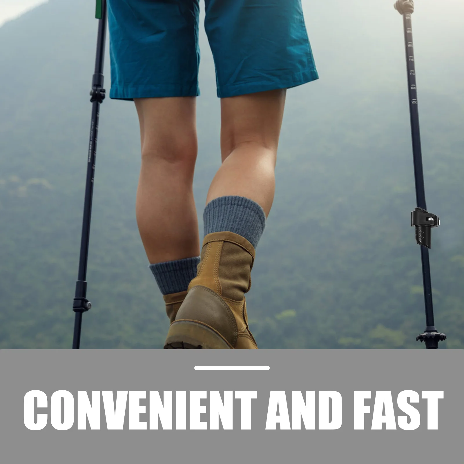 

Trekking Pole External Lock Plastic Buckle Cane Walking Stick Fixing Clip Durable Non Slip Outdoor Hiking Backpacking Walking