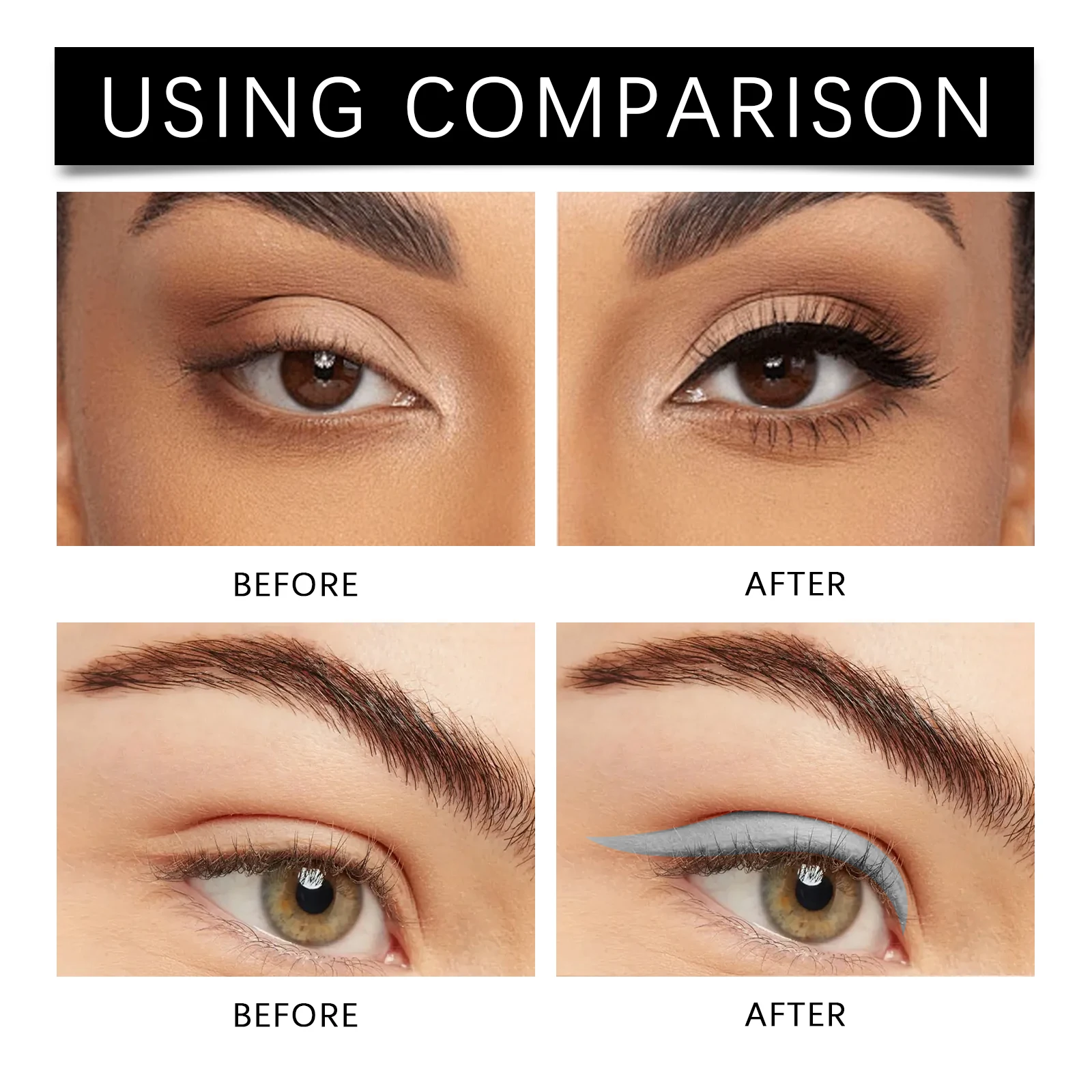 Delineador de ojos en gel suave, resistente al agua, de larga duración, altamente pigmentado, que agranda los ojos, multicolor, portátil, lápiz delineador de ojos, maquillaje diario