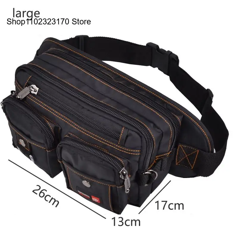 Outdoor Waterproof and Wear-Resistant Canvas Large Capacity Chest and Waist Bag Crossbody Backpack for Men and Women