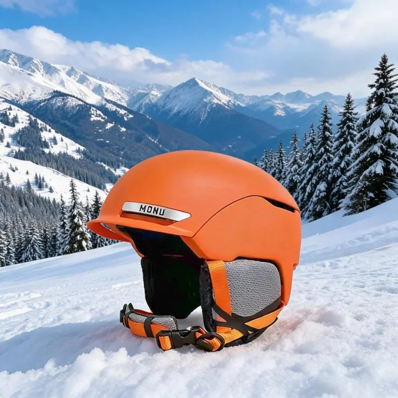 ski-helmet-windproof-ear-protection-warm-adult-men's-and-women's-single-and-double-board-snow-helmet-cold-proof
