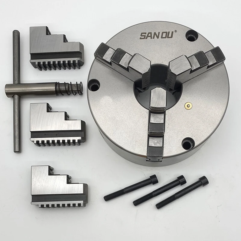 Front Mount 3 Jaw Self-Centering Chuck 200mm SANOU Brand Metal Lathe Chuck K11-200F Scroll Chuck