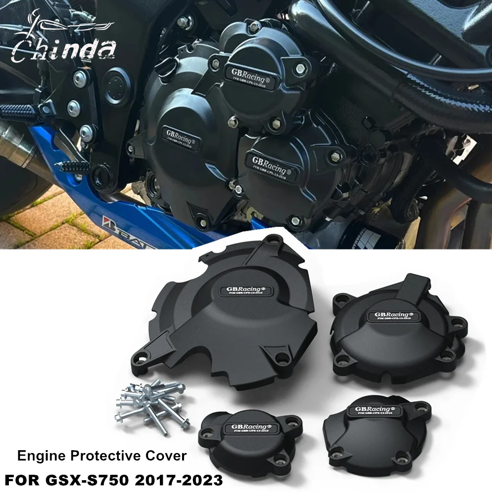 

For Suzuki GSX-S750 GSX S750 GSXS750 GSX S 750 2017-2023 Motorcycle Engine Cover Sets Bonnet Protector Engine Cover