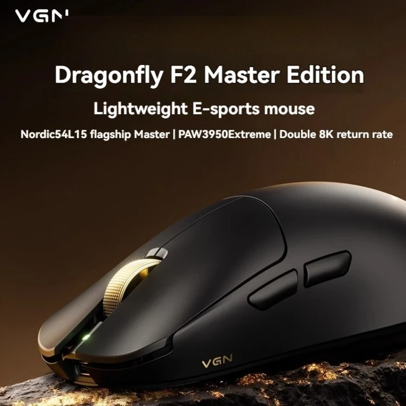

VGN Dragonfly F2 Master Edition Wireless Mouse Custom PAW3395/3950 Lightweight Tri-mode Mouse for Gaming Keyboard Accessories