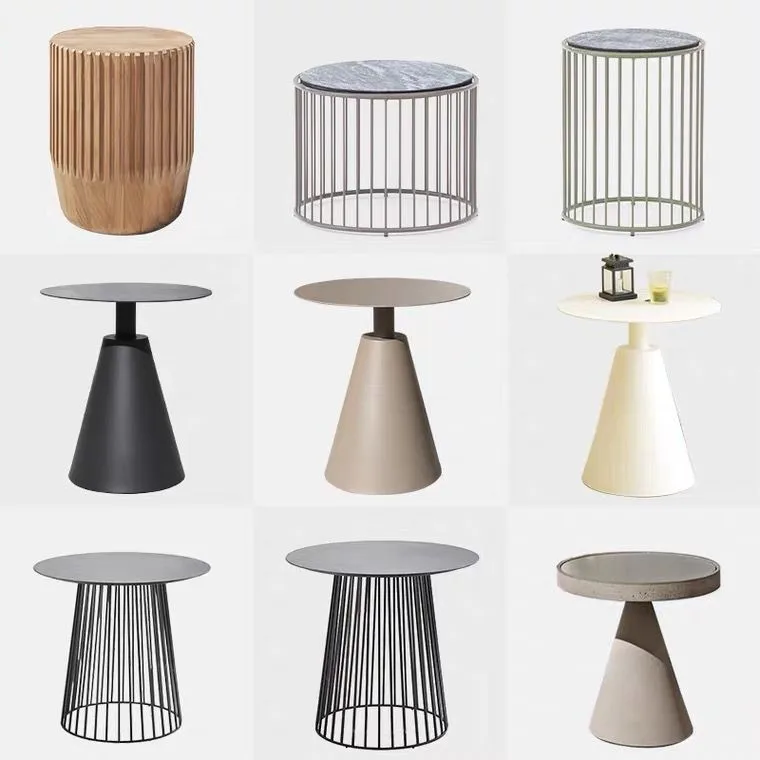 

Outdoor leisure coffee table courtyard balcony marble slate designer round edge few solid wood corner few bed and breakfast furn