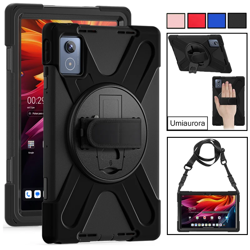 

For Lenovo Tab K11 Plus 11.5 inch TB3352FU TB352XU Shockproof Silicon PC Tablet Case Stand Hand Shoulder Strap Armor Cover Funda