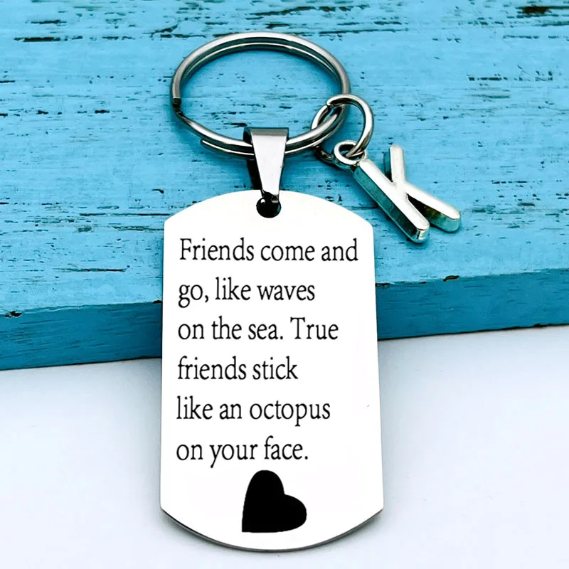 Friendship Gift Friend Keychain for Best Friend Sister Brother Birthday Gift