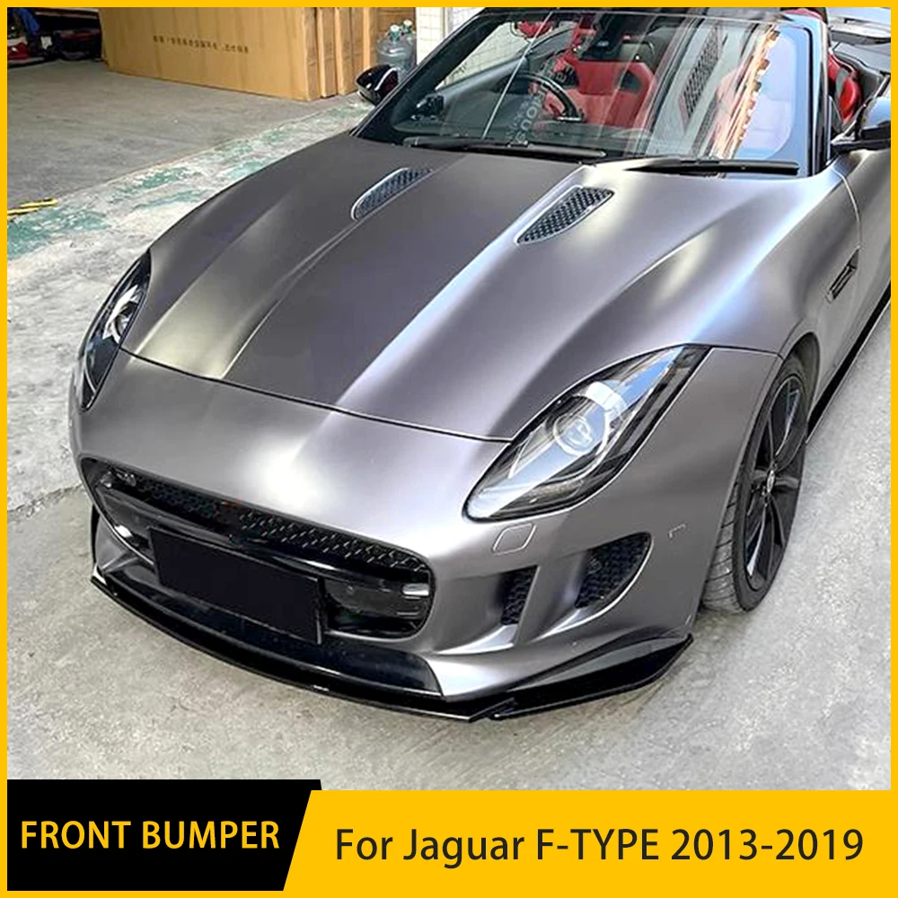 For Jaguar F-TYPE 2013-2019 3Pcs Front Bumper Lip Body Kit Spoiler Diffuser Deflector High Quality Sports Modification Accessory