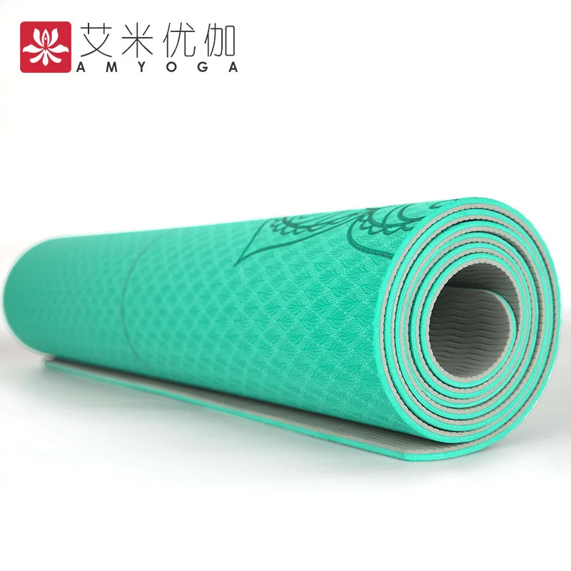 Dature TPE Yoga Mat 6mm Fitness Mat Fitness Yoga Sport Mat Gymnastics Mats With Yoga Bag Balance Pad Yogamat 183*61cm*6mm