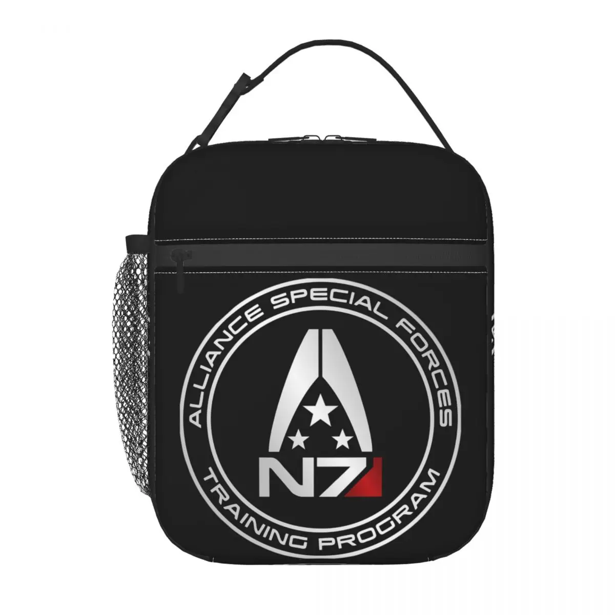 Armor Alliance Military Mass Effect N7 Insulated Lunch Bag for Women Kids Leakproof Food Boxes Thermal Lunch Box Tote