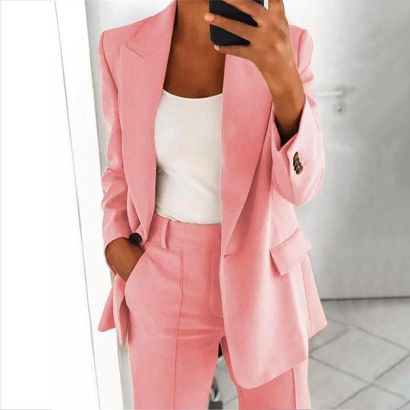 Women\'s Work Wear Business Suit Autumn Spring Jacket Fashion Oversize New Jacket Long Sleeved Cardigan Formal Suit Coat Women