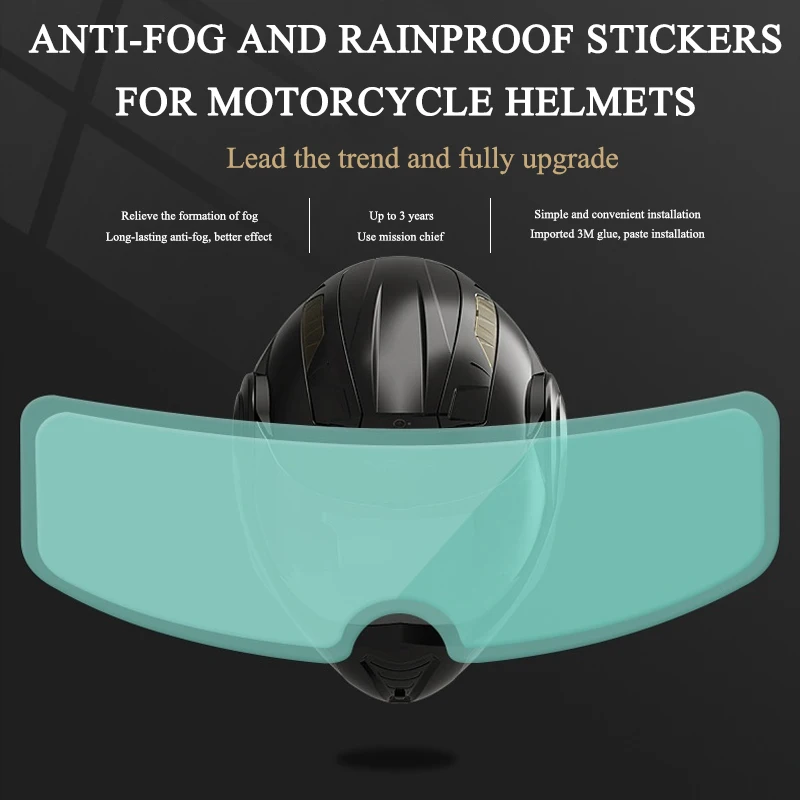 

1pc Motorcycle Helmet Clear Patch Film Anti-Fog Anti-Rain Patch Film Nano Coating Sticker Motorbike Helmet Tools Accessories