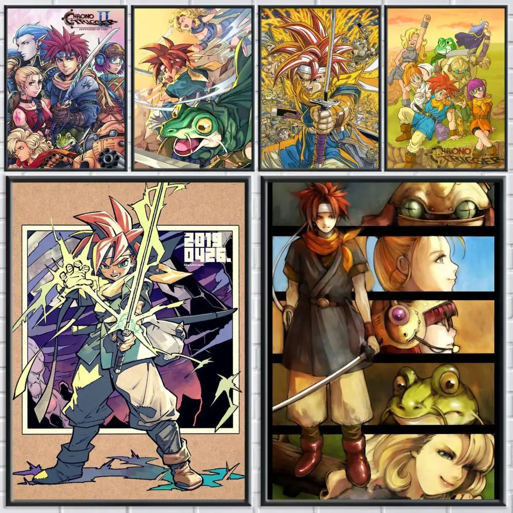 Pôster de jogo RPG Chrono Trigger-T, pintura em tela com impressões, decoração para casa, quarto, sala de estar, presente