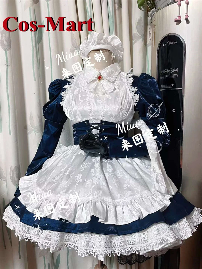 Cos-Mart [Customized] Anime Interspecies Reviewers Meidri Cosplay Costume Gorgeous Maid Dress Activity Party Role Play Clothing\\